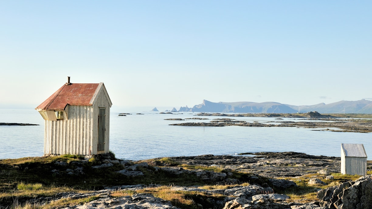 Børvågen. Norwegische Landschaftsroute Andøya.