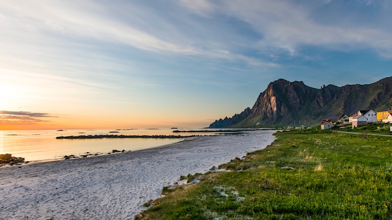 Bleik. Norwegische Landschaftsroute Senja.