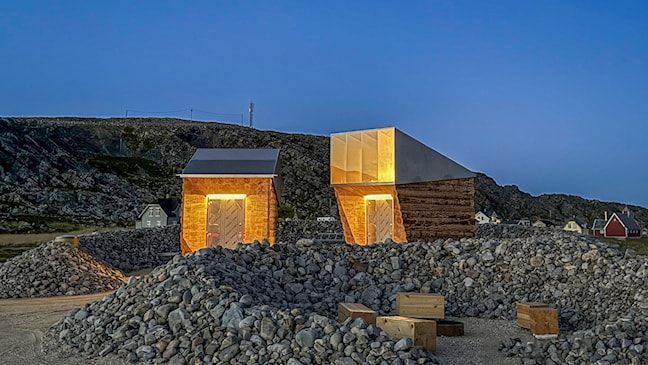 Picknickmöbel aus Holz.