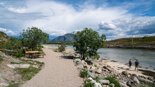 Grussti like ved strandsonen.