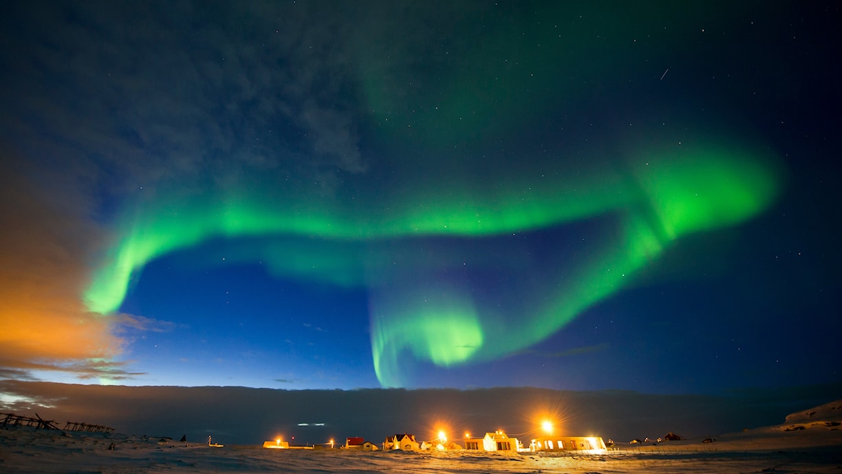 Nordlys sett fra Ekkerøya