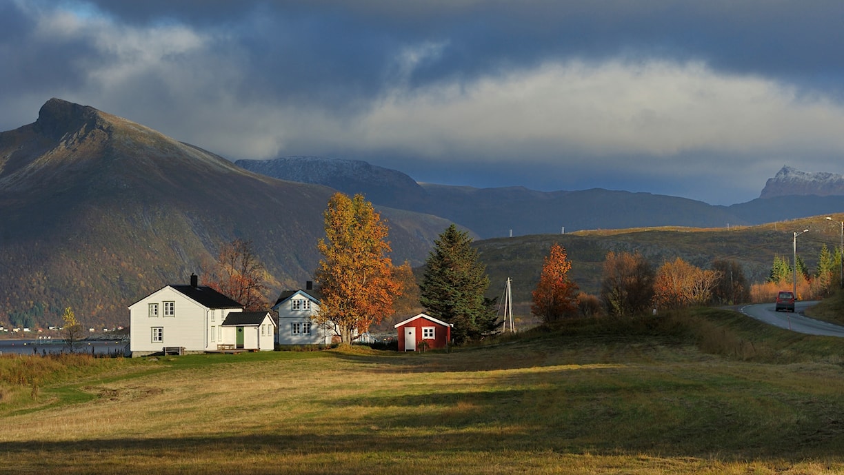 Finnsæter, Norwegische Landschaftsroute Senja. 