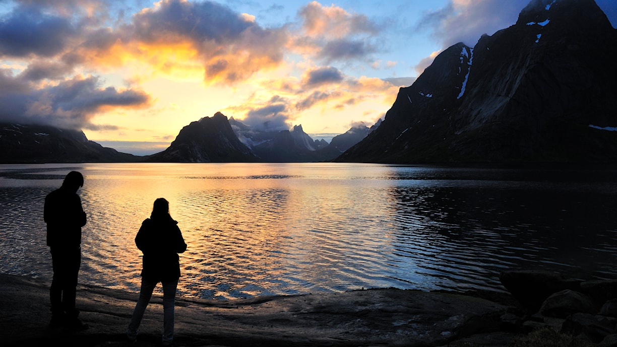 Kjerkfjorden, Norwegische Landschaftsroute Lofoten.