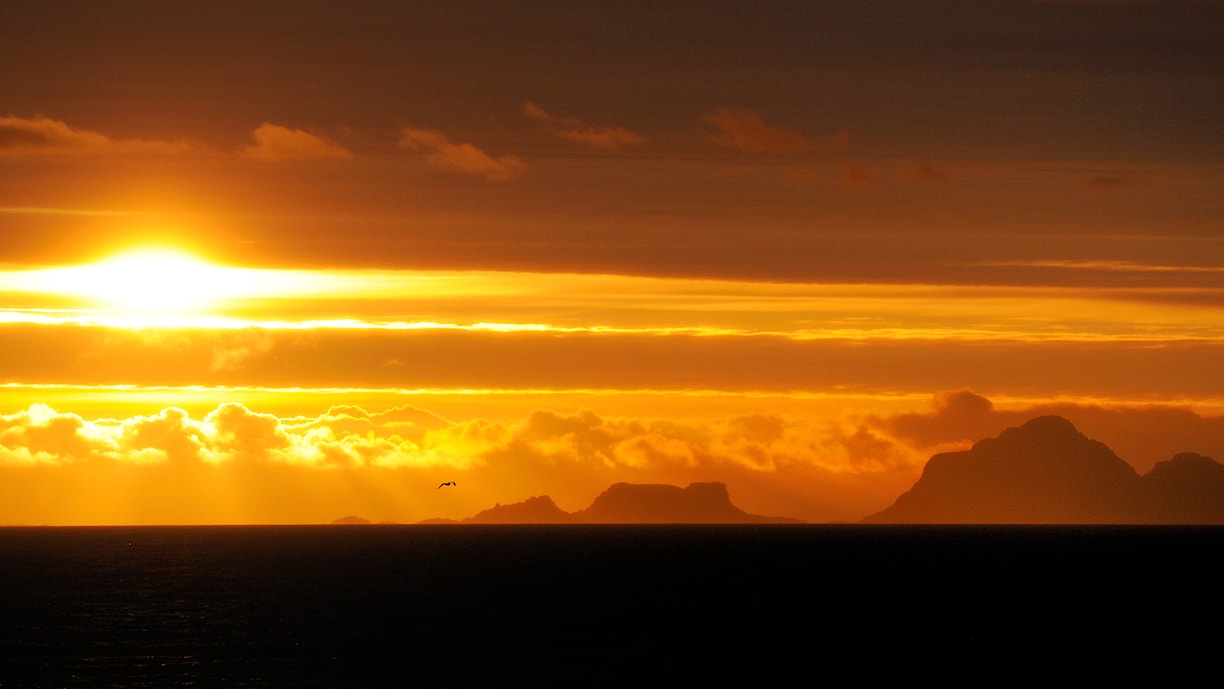 Straumnes, Laukvika. Norwegische Landschaftsroute Lofoten.