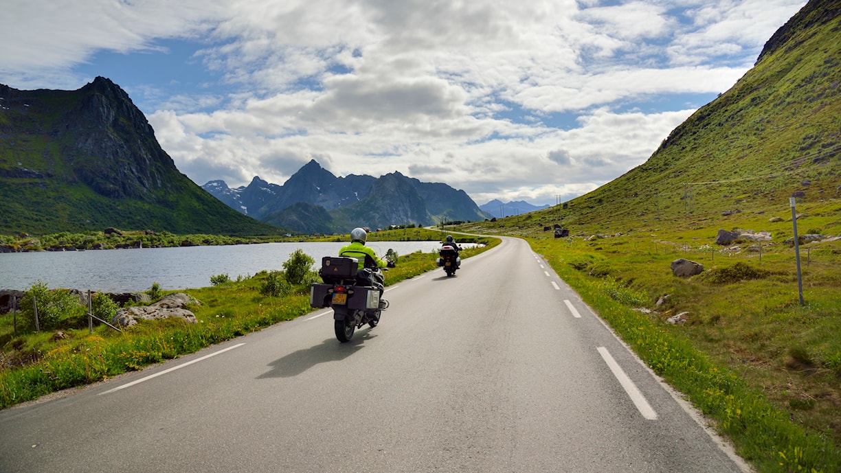 Flagstadøya. Norwegische Landschaftsroute Lofoten.
