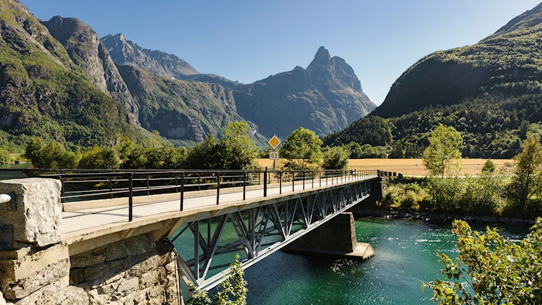 Sogge bru. Norwegische Landschaftsroute Geiranger - Trollstigen.