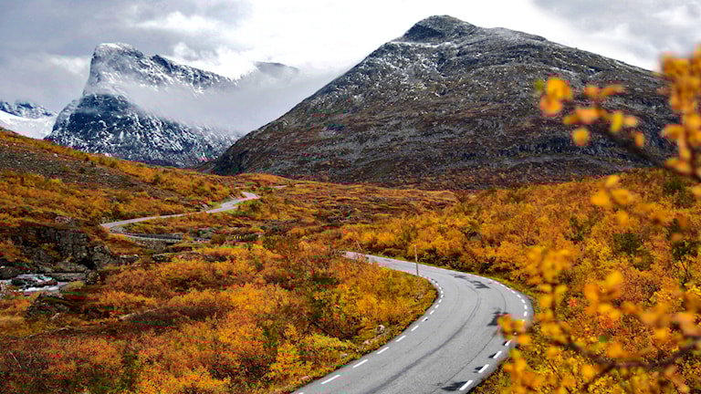 Meiadalen, Valldal. Norwegische Landschaftsroute Geiranger - Trollstigen.