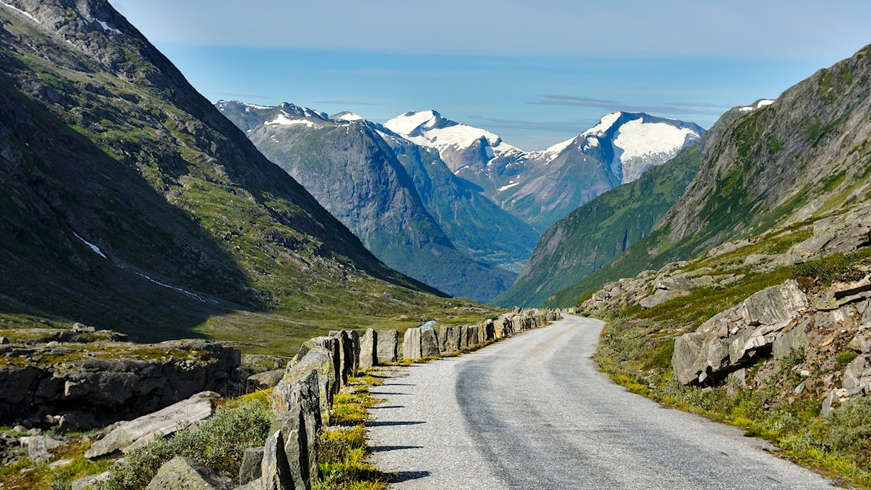 Videdalen. Norwegische Landschaftsroute Gamle Strynefjellsvegen.